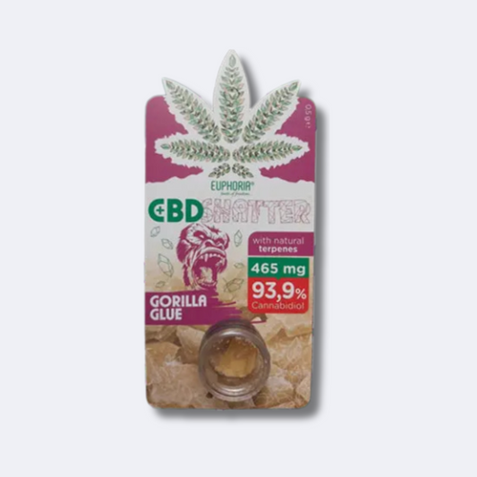 Euphoria Gorilla Glue 465 mg CBD Shatter/Kristalle