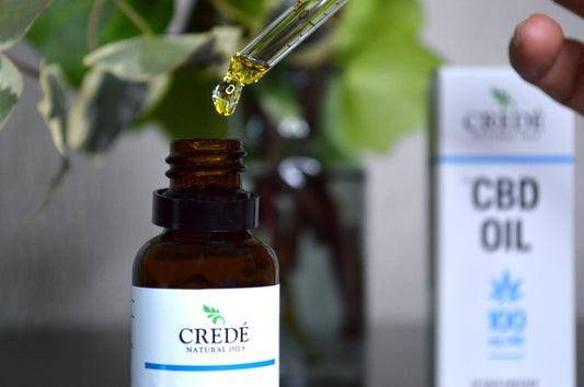 a bottle of cbd oil with a dropper