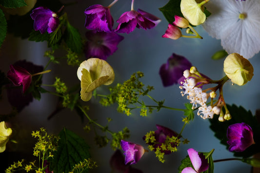 A bunch of flowers that are on a table